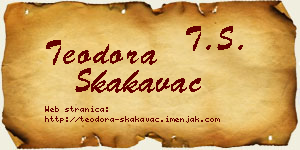 Teodora Skakavac vizit kartica